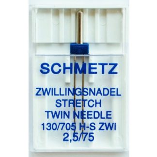 Schmetz Stretch Twin Sewing Machine Needles 2.5mm